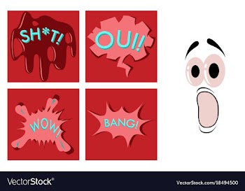 Assembly of flat icons on theme comic speech vector image