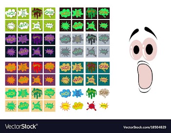 Assembly of flat icons on theme comic speech vector image