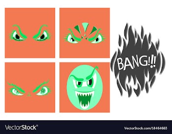 Assembly of flat icons on theme evil emotions vector image