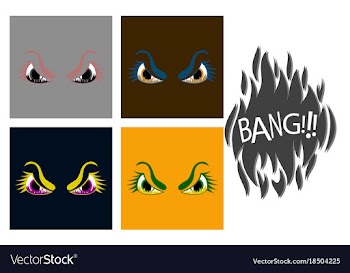 Assembly of flat icons on theme evil emotions vector image