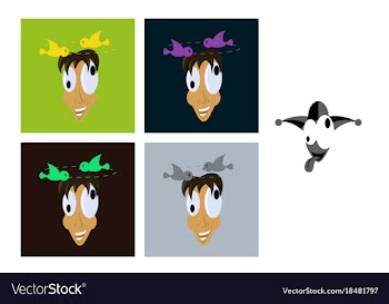 Assembly of flat icons on theme humor dizzy man vector image