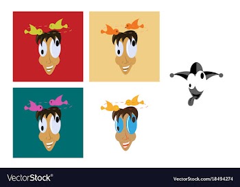 Assembly of flat icons on theme humor dizzy man vector image