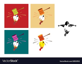 Assembly of flat icons on theme humor hammer on vector image