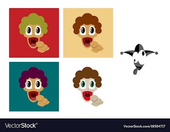 Assembly of flat icons on theme humor loudly vector image