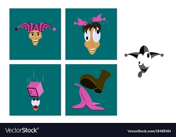 Assembly of flat icons on theme humor vector image