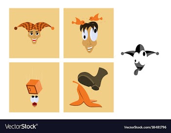 Assembly of flat icons on theme humor vector image