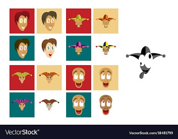 Assembly of flat icons on theme humor vector image