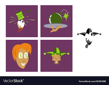 Assembly of flat icons on theme humor vector image