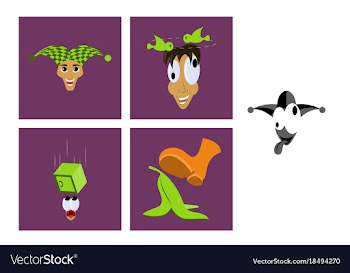 Assembly of flat icons on theme humor vector image