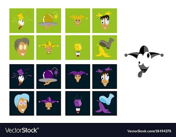 Assembly of flat icons on theme humor vector image