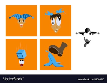 Assembly of flat icons on theme humor vector image