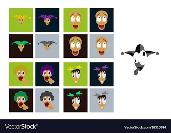 Assembly of flat icons on theme humor vector image