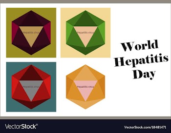 Assembly of flat icons on theme world hepatitis vector image
