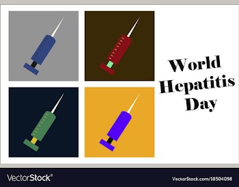 Assembly of flat icons on theme world hepatitis vector image