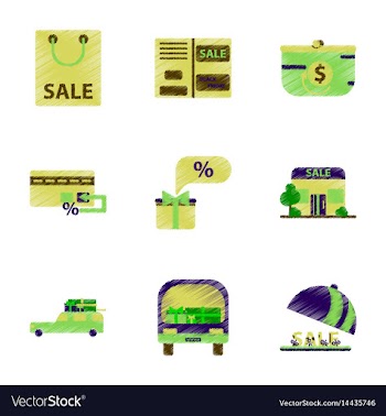Assembly of flat shading style icon gifts and vector image