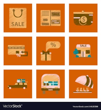 Assembly of flat shading style icon gifts and vector image