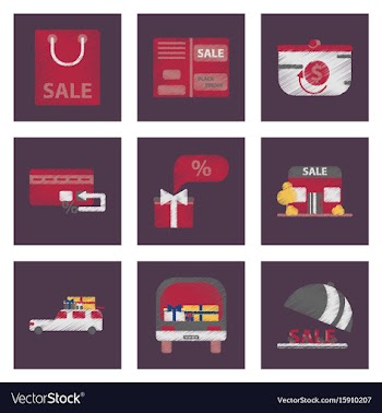 Assembly of flat shading style icon gifts and vector image