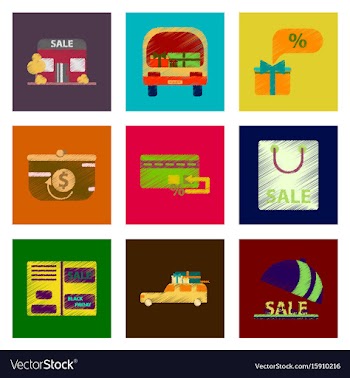 Assembly of flat shading style icon gifts and vector image