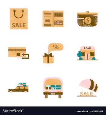 Assembly of flat shading style icon gifts and vector image