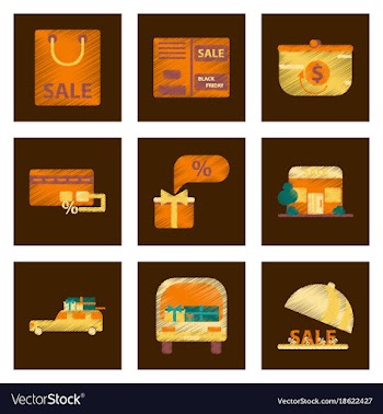 Assembly of flat shading style icon gifts and vector image