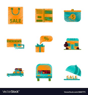 Assembly of flat shading style icon gifts and vector image