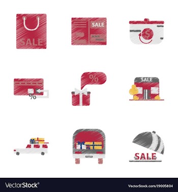 Assembly of flat shading style icon gifts and vector image