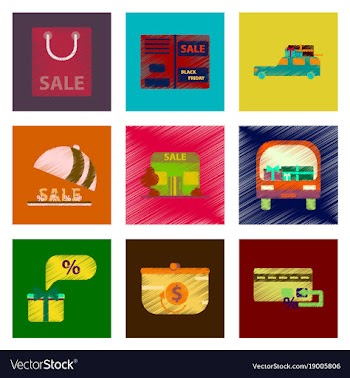 Assembly of flat shading style icon gifts and vector image