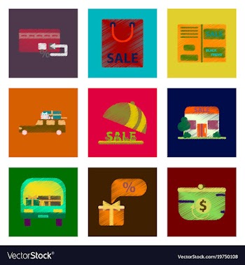 Assembly of flat shading style icon gifts and vector image