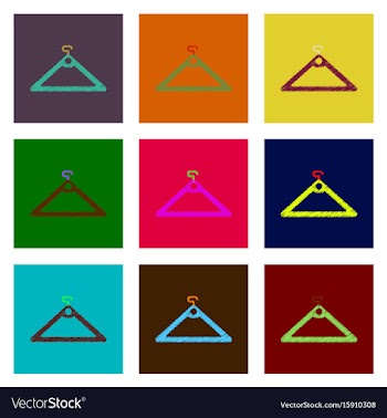 Assembly of flat shading style icon hanger vector image