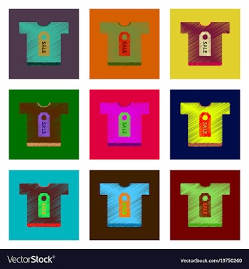 Assembly of flat shading style icon sale t-shirt vector image