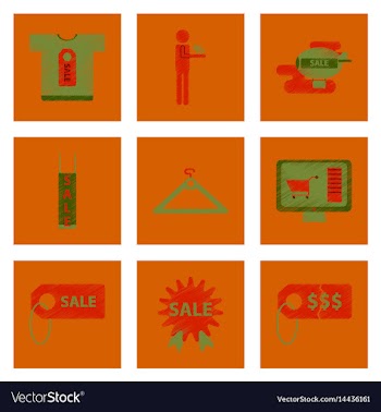 Assembly of flat shading style icon set gifts and vector image