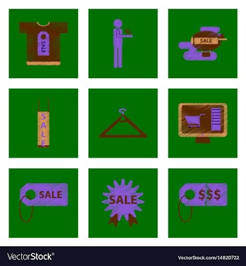 Assembly of flat shading style icon set gifts and vector image