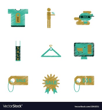 Assembly of flat shading style icon set gifts and vector image