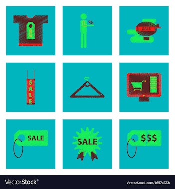 Assembly of flat shading style icon set gifts and vector image