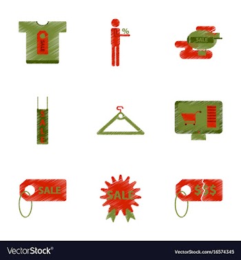 Assembly of flat shading style icon set gifts and vector image