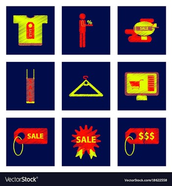 Assembly of flat shading style icon set gifts and vector image