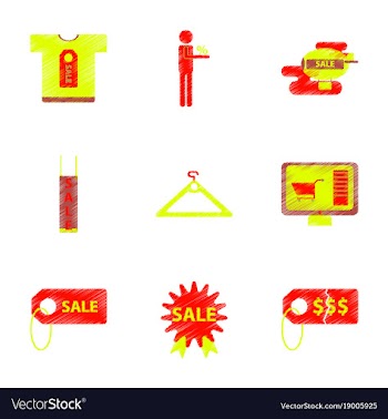 Assembly of flat shading style icon set gifts and vector image