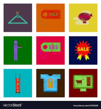 Assembly of flat shading style icon set gifts and vector image