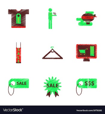 Assembly of flat shading style icon set gifts and vector image