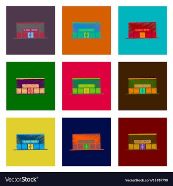 Assembly of flat shading style icon shop black vector image