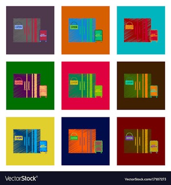 Assembly of flat shading style icon wardrobe sale vector image
