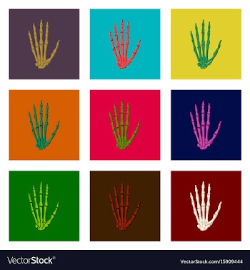 Assembly of flat shading style icon wrist bone vector image