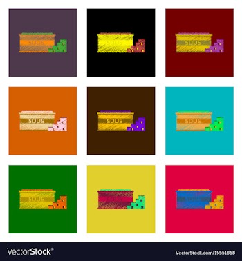 Assembly of flat shading style pixel icon cheese vector image