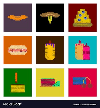 Assembly of flat shading style pixel icon fast vector image