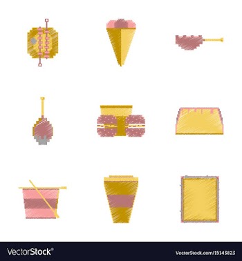 Assembly of flat shading style pixel icon fast vector image