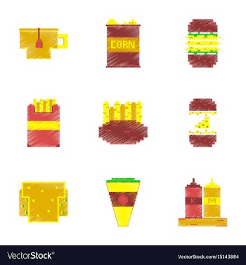 Assembly of flat shading style pixel icon fast vector image