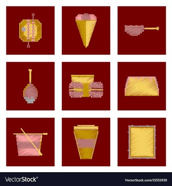 Assembly of flat shading style pixel icon fast vector image