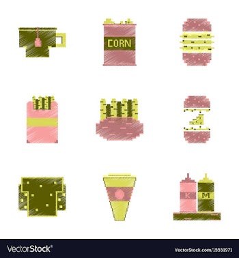 Assembly of flat shading style pixel icon fast vector image