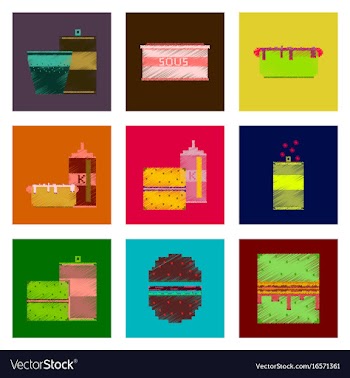 Assembly of flat shading style pixel icon fast vector image