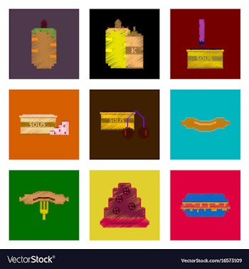 Assembly of flat shading style pixel icon fast vector image